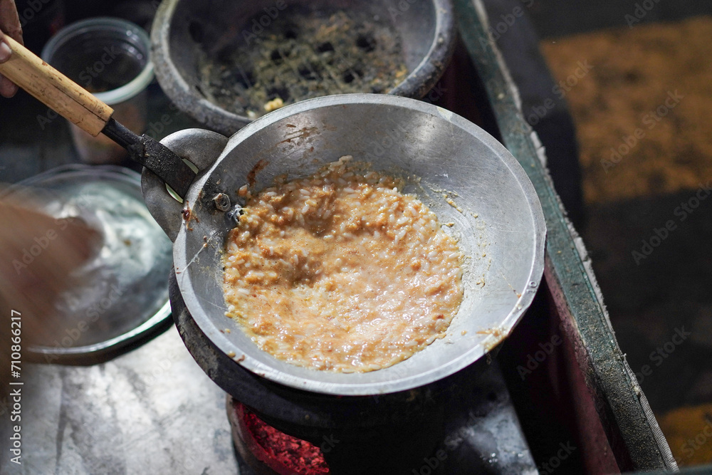 Traditional food from Jakarta called kerak telor Traditional food from Jakarta called kerak telor
