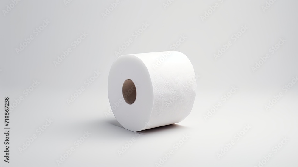 Obraz premium Essential items toilet paper on isolated background