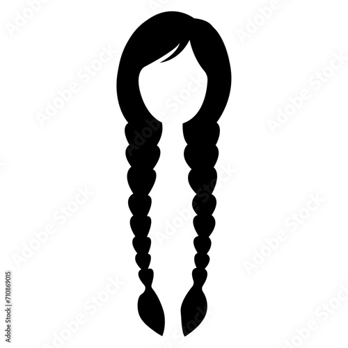 Women’s Hairstyle Braided Vector illustration