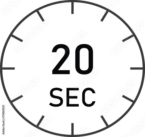 20 seconds timer sign vector design suitable for many uses 