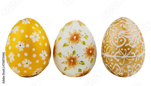  Easter eggs - isolated on transparent background