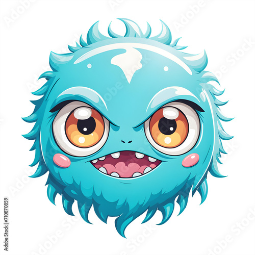 Illustration of A Virus Monster with Transparent Background