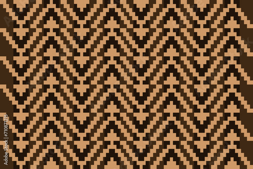Pixel art fabric pattern. ethnic Abstract  fabric design pixel art. geometric background designed for fabric patterns  textiles  home decor  cross stitch  scarves