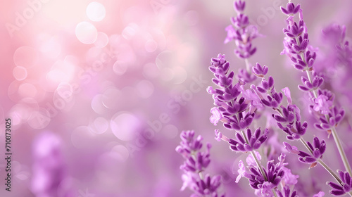 Soft lavender close up with blurred purple background