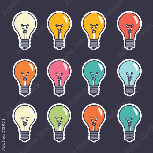 Light bulb illustration creative idea concept design