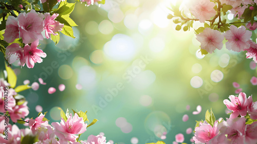 Spring themed background with space for text