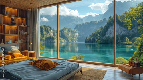 Amazing modern Hotel room with beautiful view  Hotel Room with amazing view