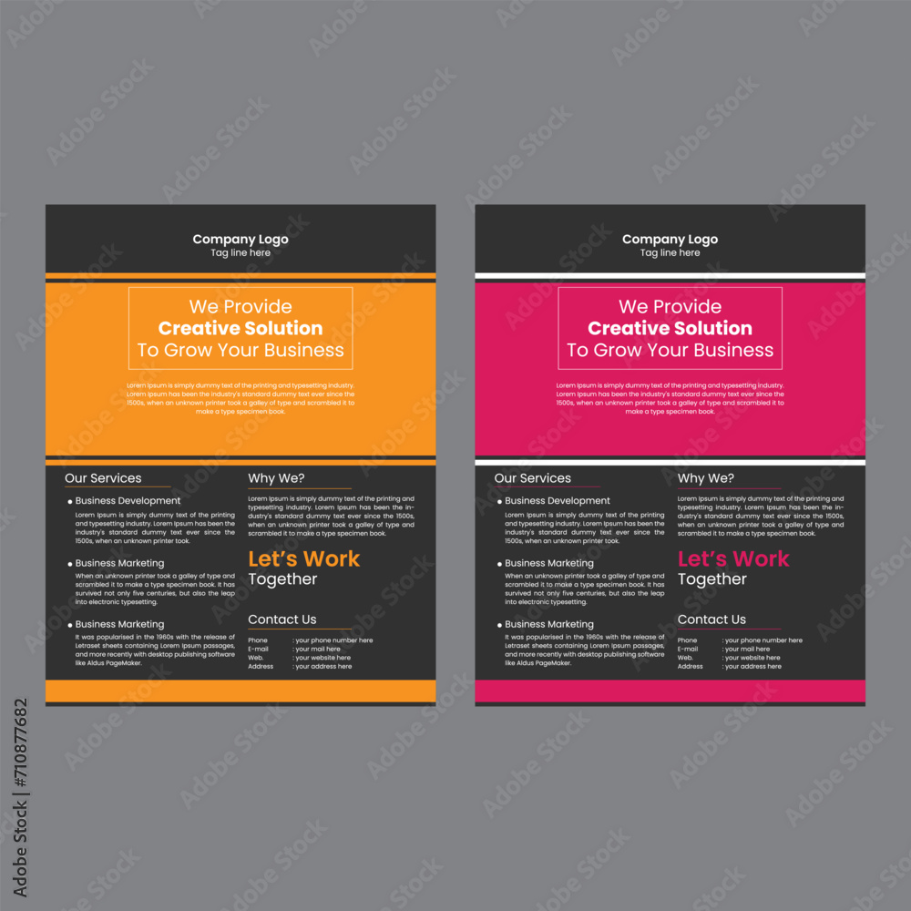 Creative corporate flyer design template Creative corporate flyer design template