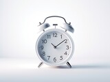 retro alarm clock on white background