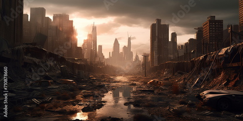 city ruins, post apocalypse