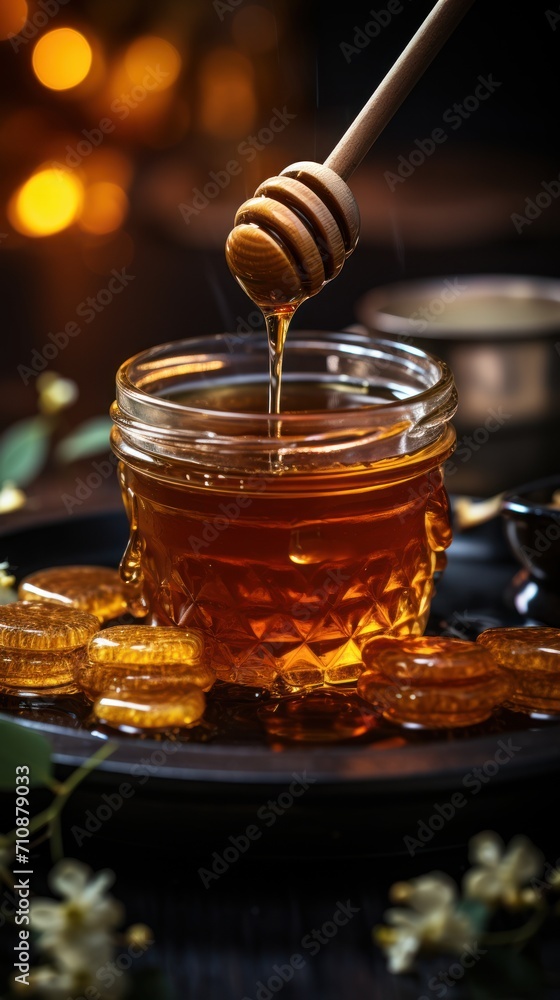 Honey into a hot mug of tea UHD wallpaper Honey into a hot mug of tea UHD wallpaper