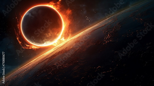 solar eclipse on another planet © Евгений Высоцкий
