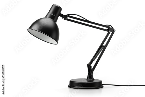 Modern style of black desk lamp on white background