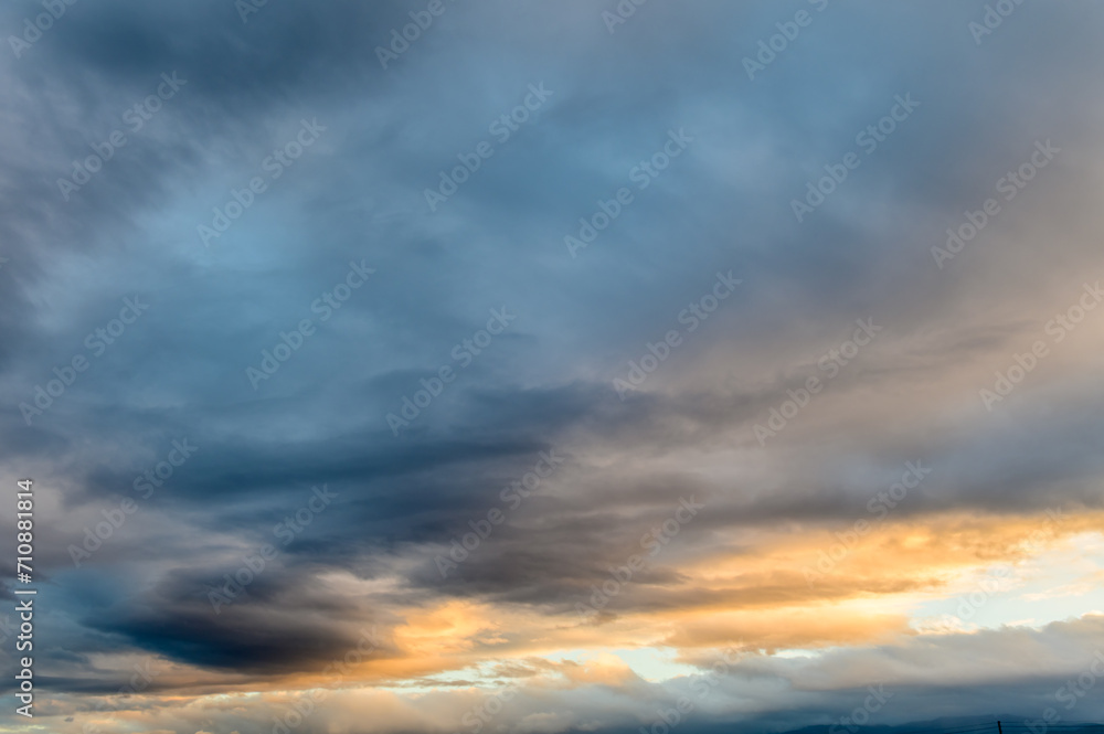 dramatic sky at sunset in winter in Cyprus 5