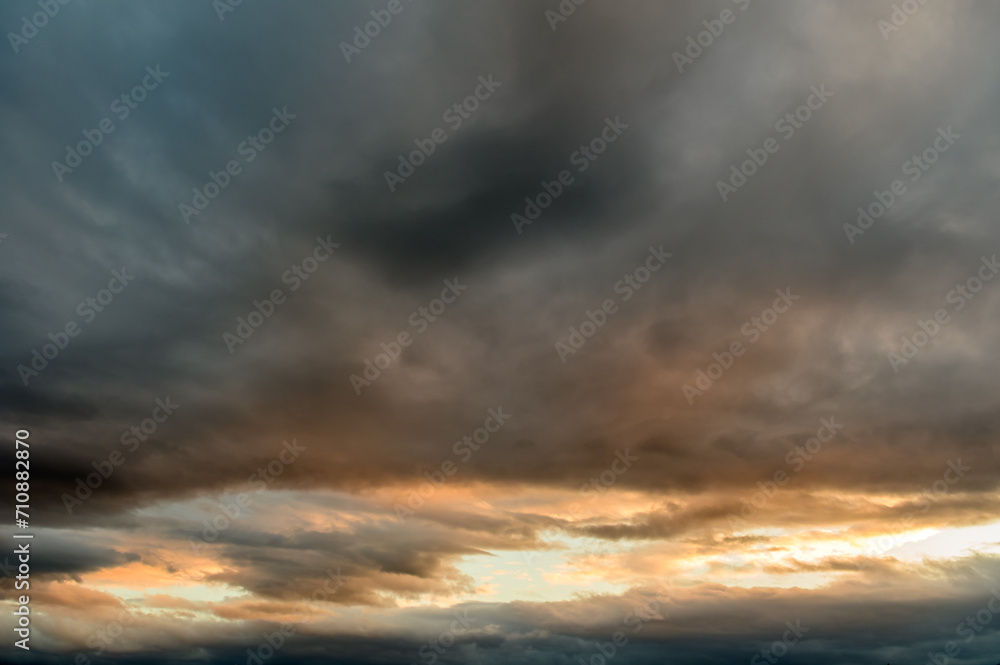 dramatic sky at sunset in winter in Cyprus 2