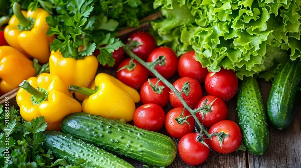Vegetables like cherry tomatoes, cucumbers, bell peppers, and any other desired veggies Vegetables like cherry tomatoes, cucumbers, bell peppers, and any other desired veggies