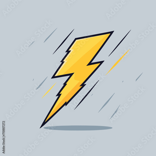 Lightning thunder icon vector logo illustration