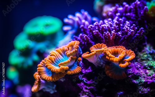 an orange and purple coral photo