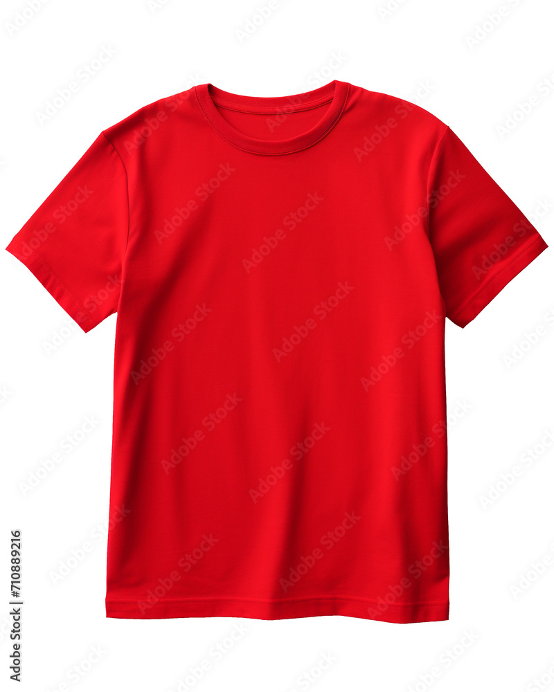isolated illustration of red t-shirt. Created with Generative AI isolated illustration of red t-shirt. Created with Generative AI