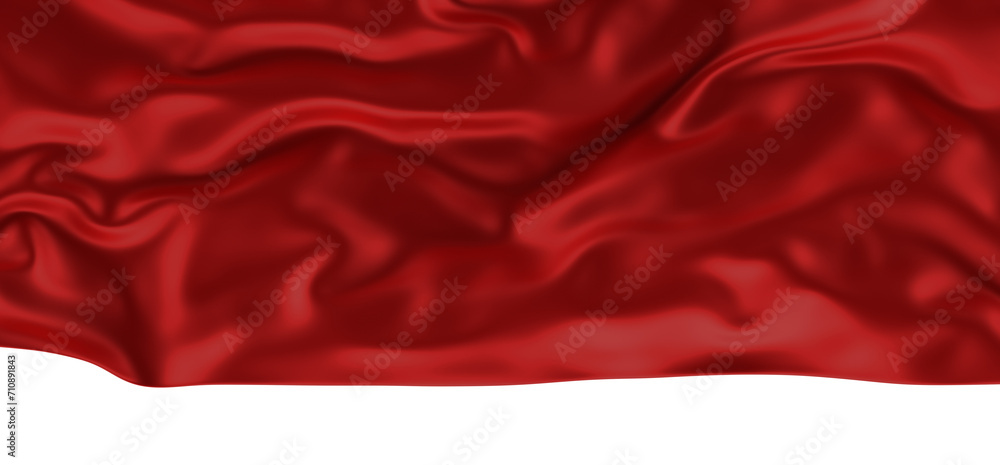 Obraz premium Flowing red cloth background, 3d rendering.