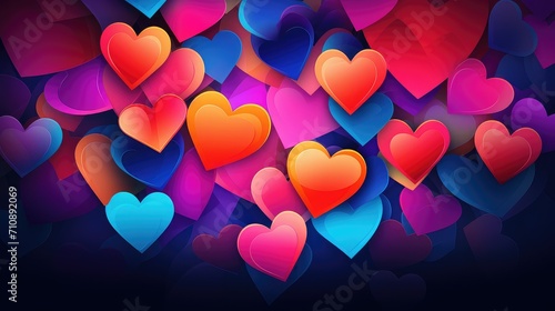 romantic design heart background illustration valentine wallpaper, digital texture, color vibrant romantic design heart background