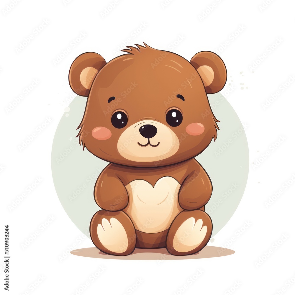 A cartoon illustration of a brown bear sitting down. A cartoon illustration of a brown bear sitting down.