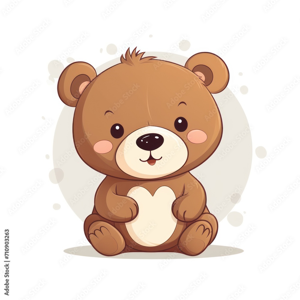 A cartoon illustration of a brown bear holding a white heart with its paws. It has a cute look on its face and is sitting down. A cartoon illustration of a brown bear holding a white heart with its paws. It has a cute look on its face and is sitting down.