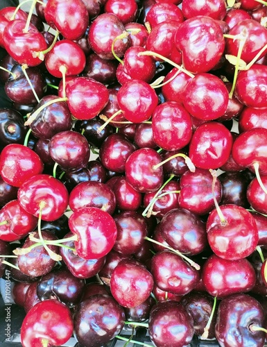 Spring red cherries