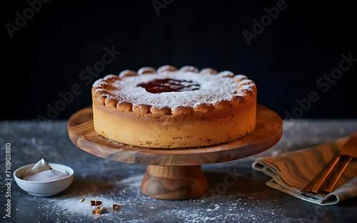 Capture the essence of Linzer Torte in a mouthwatering food photography shot