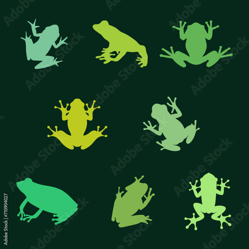 Frog Silhouette Set