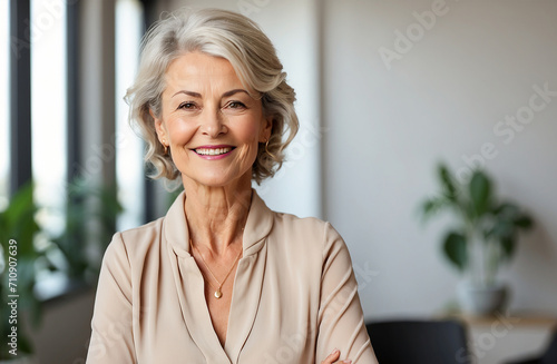 portrait of senior woman smiling