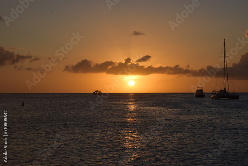 sunset on the sea