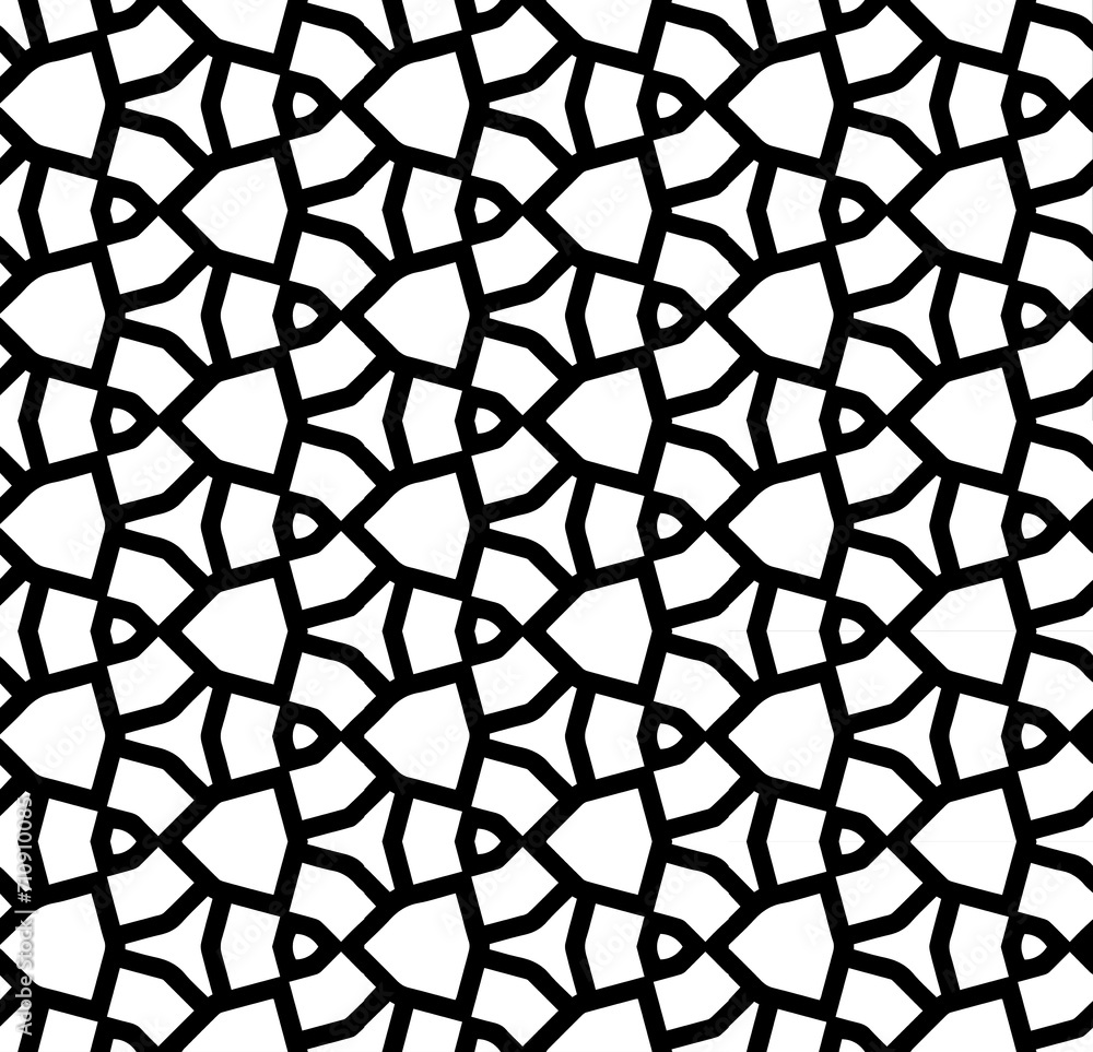 Naklejka premium Black seamless abstract pattern. Overlay for background and backdrop. Ornamental design. PNG graphic illustration with transparent background.