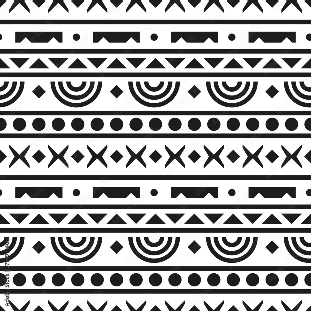 Seamless ethnic geometric pattern. Vector illustration. Seamless ethnic geometric pattern. Vector illustration.