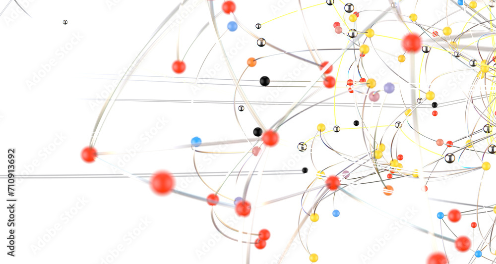 Connecting lines and dots.Big data visualization Connecting lines and dots.Big data visualization