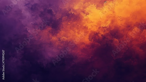 Abstract gradient art style from purple to yellow, contemplative night sky in space. photo