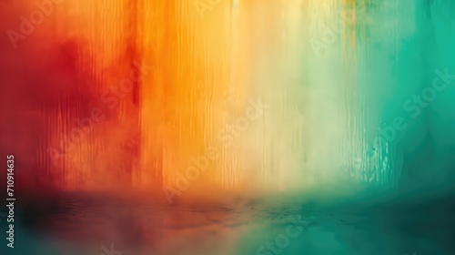 watercolor painting with a gradient of warm and cold tones. The image contains stripes of color that appear to flow downward, creating a sense of movement and dynamism.
