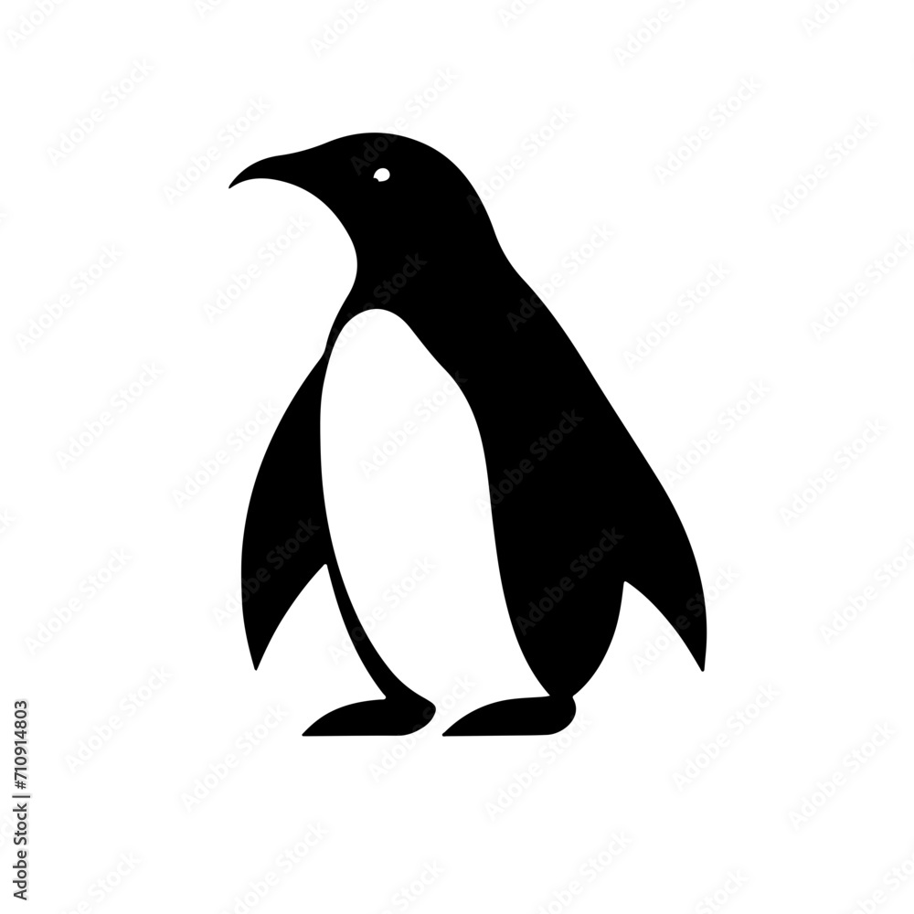 Obraz premium penguin silhouette vector