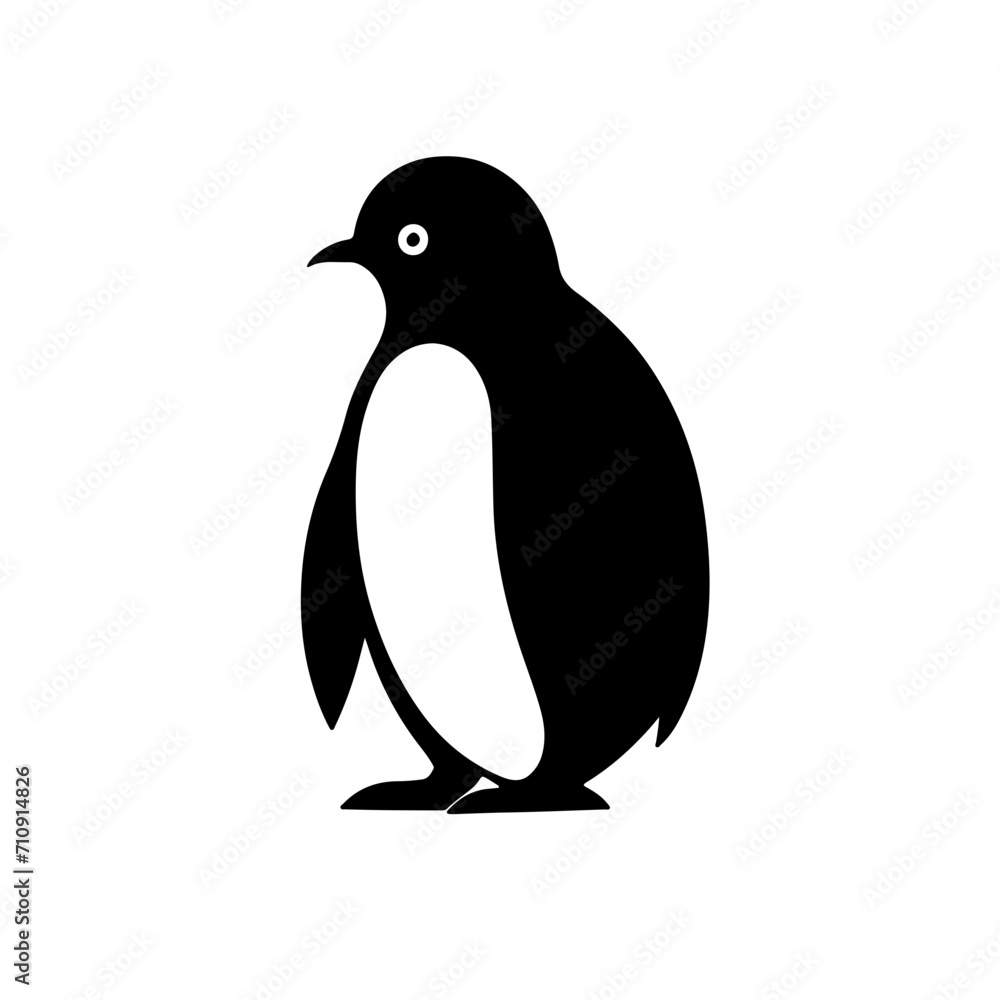 Obraz premium Vector penguin on a white background