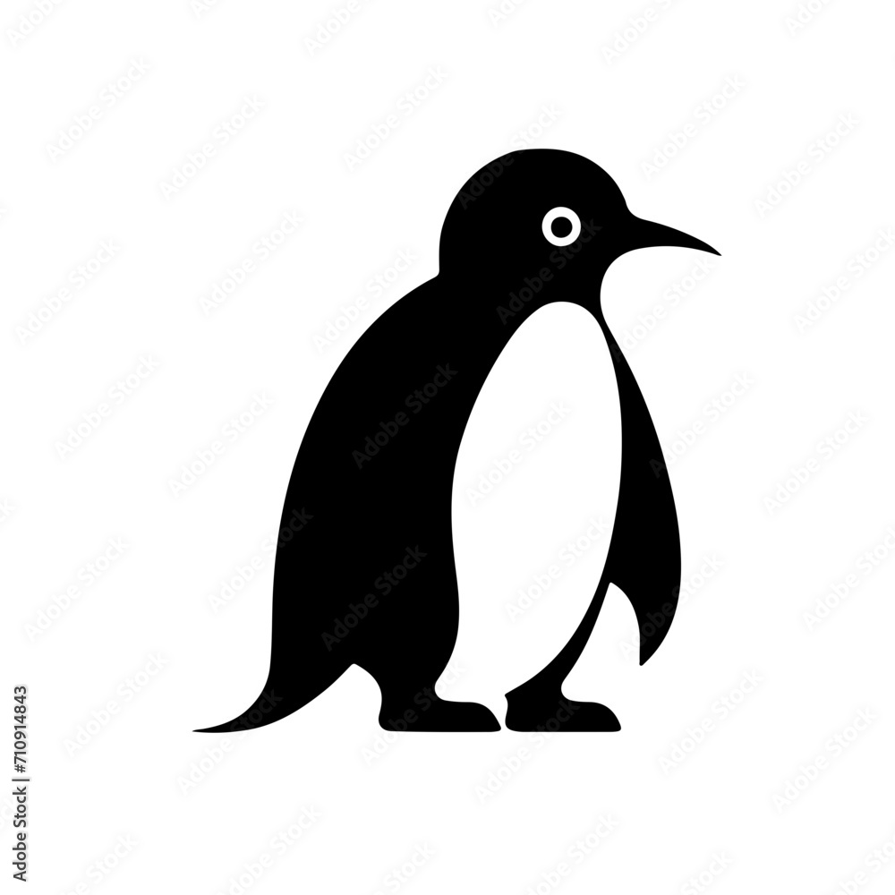 Naklejka premium penguin on a white background