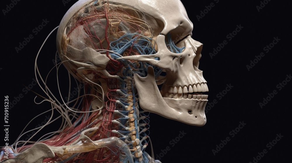 technically sophisticated digital anatomy study, showcasing intricate human or alien physiology - Generative AI technically sophisticated digital anatomy study, showcasing intricate human or alien physiology - Generative AI