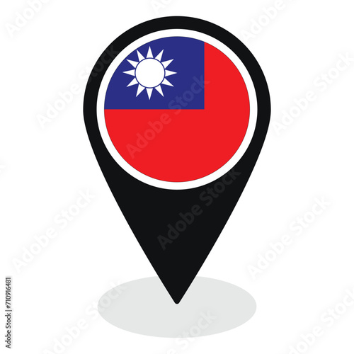 Taiwan flag on map pinpoint icon isolated. Flag of Taiwan Free Download Taiwan flag on map pinpoint icon isolated. Flag of Taiwan - GFXLoad