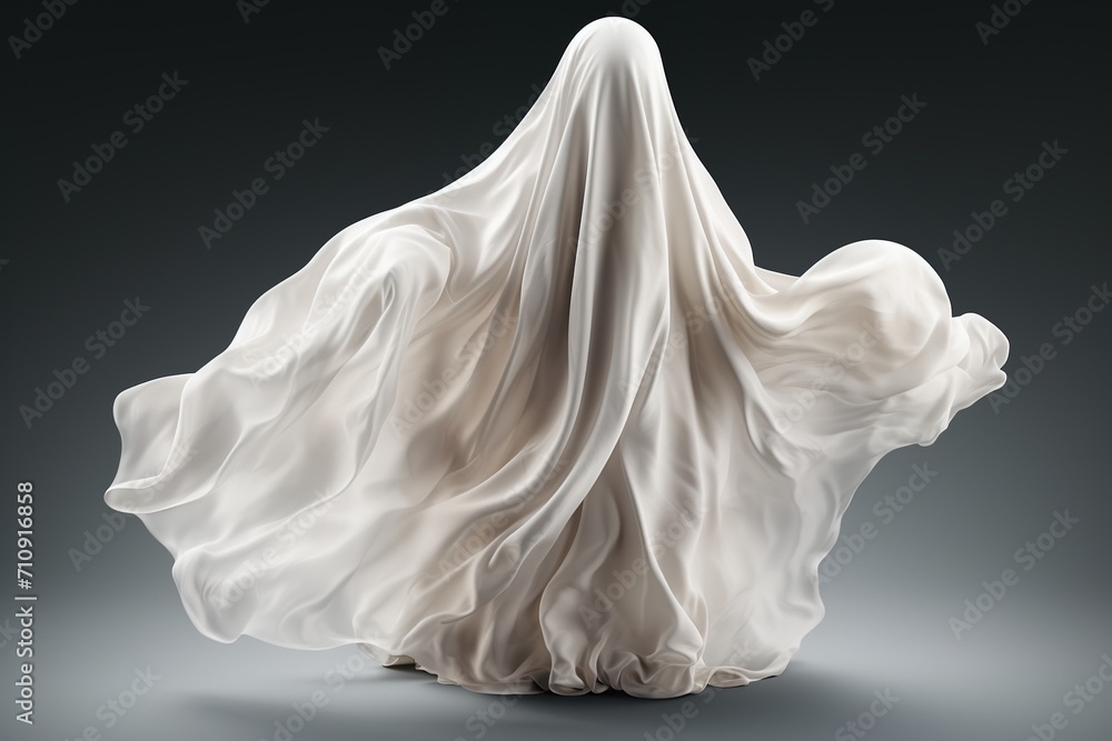Obraz premium Ghost sculpture covered with a white cloth