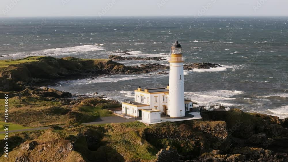 Turnberry lighthouse Scotland aerial view Turnberry lighthouse Scotland aerial view