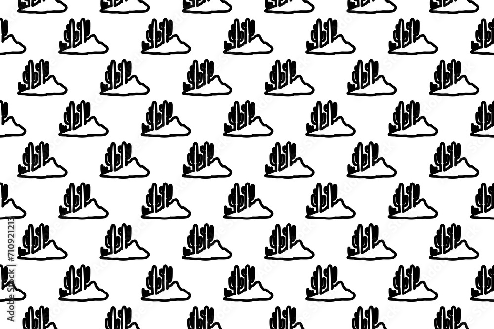 Seamless pattern completely filled with outlines of wild cactus symbols. Elements are evenly spaced. Illustration on transparent background Seamless pattern completely filled with outlines of wild cactus symbols. Elements are evenly spaced. Illustration on transparent background