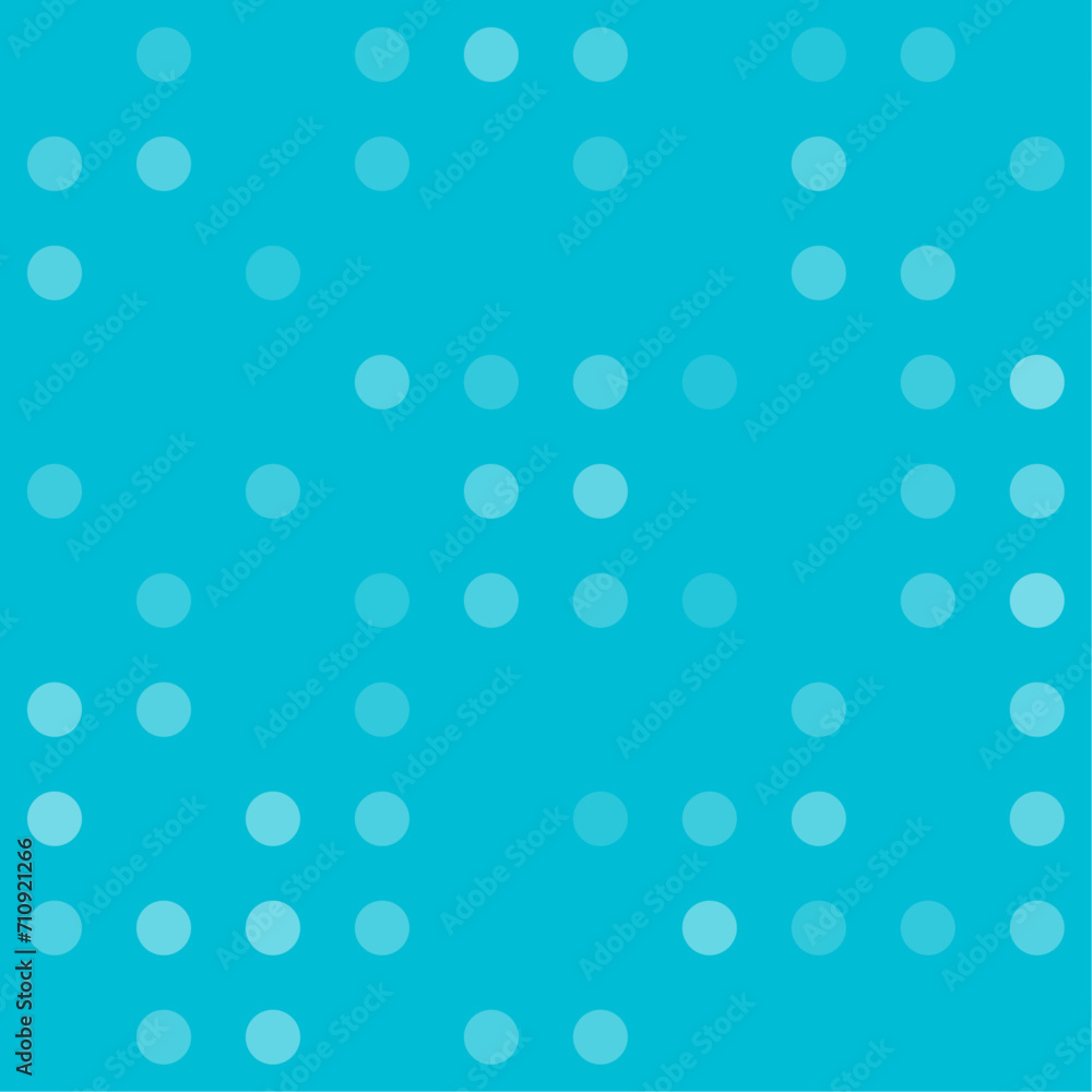 Abstract seamless geometric pattern. Mosaic background of white circles. Evenly spaced big shapes of different color. Vector illustration on cyan background Abstract seamless geometric pattern. Mosaic background of white circles. Evenly spaced big shapes of different color. Vector illustration on cyan background