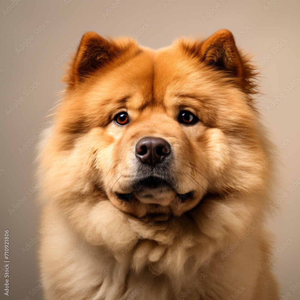 A Fluffy Chow Chow Dog