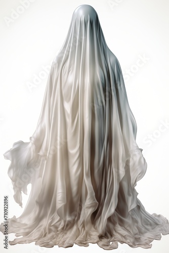 ghost figure covered with white cloth