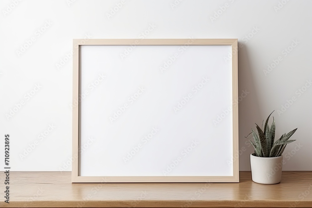 white paper frame canvas mockup in white background white paper frame canvas mockup in white background