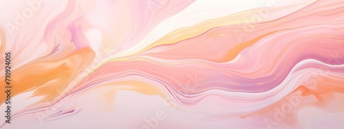 luxury suminagashi backdrop. marble liquid alcohol ink in the color of gold and sunset sky